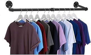 sports flyfree Wall Mounted Clothes Rail, 92cm Industrial Clothes Rail Wall Mounted Detachable Clothes Rail Rack for Bedroom, Living Room
