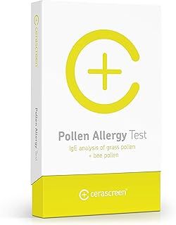 Pollen Allergy Test Kit by CERASCREEN - IgE Analysis of the 16 most common grass & flower pollen | Determine possible triggers via self-test from home | Certified Medical Laboratory I Detailed Results