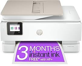 HP ENVY Inspire 7920e All-in-One Wireless Colour Printer with 3 months of Instant Ink Included with HP+, 35-page Automatic Document Feeder, White