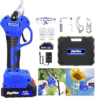 21V Cordless Chainsaw, Electric Brushless Chain Saw, Portable Handheld Mini Saw for Gardening Pruning Tree Trimming Wood Cutting, Battery and Charger Included