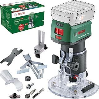 Bosch Cordless Trim Router AdvancedTrimRouter 18V-8 (Without Battery, 18 Volt System, Brushless Motor, Additional Accessories, in Carton Packaging) – Amazon Edition