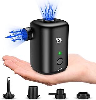 SUPPOU Portable Battery Air Pump, 4000mAh, 4 Nozzles, for Children's Pools, Airbeds, Mattresses, Swimming Rings, Vacuum Bags