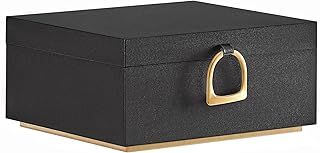 SONGMICS 2-Layer Jewellery Box, Jewellery Organiser with Handle, Removable Jewellery Tray, Jewellery Storage, Floating Effect, 20.5 x 24 x 11 cm, Gift Idea, Black JBC165B01