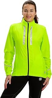 Time To Run Women's Pace Running Jacket - Lightweight Windproof Reflective Trim & Two Pockets
