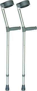 Days Double Adjustable Crutches for Adults, Comfort Handle, Lightweight Mobility Aid, Handle to Ground Height 66 cm-94 cm