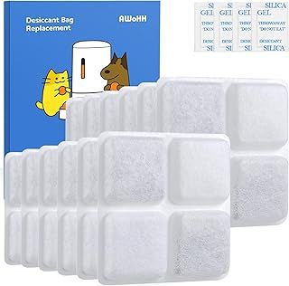 12-Pack 2025 NEW Pet Food Desiccant Bag,Compatible with Petlibro Automatic Cat dog Feeders,Pet libro Desiccant Bag Replacement for Cat Feeder,Keep Food Dry and Fresh, Add 4-Pack Desiccant Packet