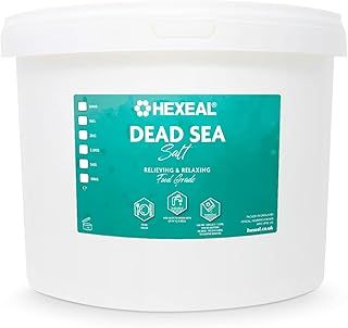 Hexeal Dead Sea Salt 10kg – 10kg Bucket of Food Grade Coarse Dead Sea Salt for Soothing Baths, Beauty & Cosmetics – 100% Natural Salts for Bathing & Relaxation