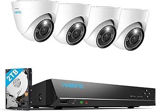 Reolink 12MP PoE Security Camera System, 4X 12MP IP Camera PoE with Spotlights, Person/Vehicle Detection, 8CH NVR CCTV System with 2TB HDD for 24/7 Continuous Recording, 2-Way Audio, RLK8-1200D4-A