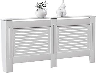 Vida Designs Milton Radiator Cover White Modern Painted MDF Cabinet, Extra Large (H: 82 / W: 172 / D: 19 cm)