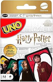 Mattel Games UNO Harry Potter Card Game for Kids, Adults & Parties, Collectible Deck Based on Popular Series for 2 to 10 Players, FNC42