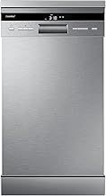 COMFEE' Slimline Freestanding Dishwasher CDWEF1036ESS-UK 45cm Wide With 10 Place Settings, Whisper Quiet 44dB, Auto Wash, Auto Open Drying, Energy Class D, Stainless Steel