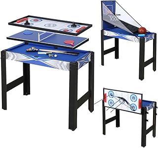 HLC 3FT 5 in 1 Multi Game Table Combination Table Set for Kids - Pool,Hockey, Basketball,Table Tennis,Bow and Arrow