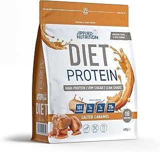 Applied Nutrition Diet Whey - High Protein Powder Supplement, Low Carb & Sugar, for Weight Management with CLA, L Carnitine, Green Tea (450g - 18 Servings) (Salted Caramel)