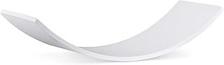 Navaris Kids Wooden Balance Board - Wobble Board Seesaw Rocker - Creative Play Curved Plywood Toy for Children - Age 3+ - White