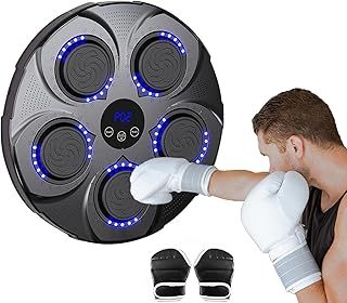 Vlio Music Boxing Machine, Smart Bluetooth Boxing Machine Wall Mounted, Home Smart Boxing Target Workout Machine, Musical Punching Equipment for Kids and Adults - Blue