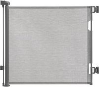 Retractable Gate, Baby & Dog Stair Gate, Extends up to 55" Wide - One Handed Operation for Doorways/Hallways (Grey, 140cm)