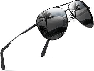 wearPro Polarised Sunglasses - Unisex Pilot Sunglasses UV400 Protection Polarized Sun Glasses Black Classic Vintage Style Ultralight Shades For Driving-A1-all Black