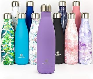 Stainless Steel Water Bottle, Vacuum Insulated Flask BPA Free, 12hrs Hot & 24hrs Cold Drinks, Thermal Metal Water Bottles, Leakproof 500ml Double Wall, Drinking for Kids, Gym, Sports, Travel