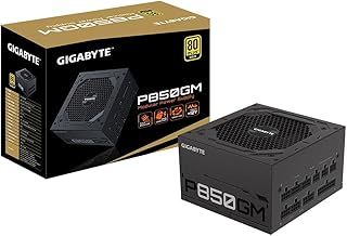GIGABYTE P850GM V2, 850W, 80 Plus Gold Certified, 120mm Smart Hydraulic Bearing (HYB) Fan, Fully Modular Power Supply - Black