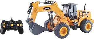 Top Race 5-Channel Fully Functional Remote Control Excavator - 1:24 Scale RC Construction Truck Toy with Multi-Directional Movement for Kids - Digger Toy for Boys and Girls Ages 3 and Up