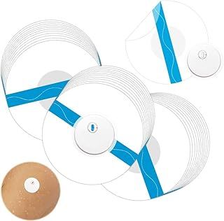 40 Pack Freestyle Libre 3 Sensor Covers, LiangMai Freestyle Libre Adhesive Patches, Waterproof, Self-Adhesive & Transparent Without Glue in The Center 14 Days Long Stay CGM Overpatch Protection
