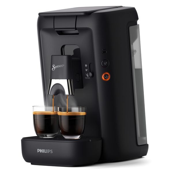 Versuni Philips Senseo Maestro Coffee Pod Machine with 1.2 Litre Water Tank, Intensity Selection and Memory Function, Green Product, Colour: Black, (CSA260/61)