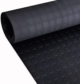 Coin Plate Rubber Garage Flooring Matting 3m x 1.5m wide x 3mm Thick Floor Mat | A Grade | 9ft 9" x 4ft 9" | 118" x 57 Inches | 300 x 150cm