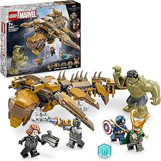 LEGO Marvel The Avengers vs. The Leviathan, Buildable Kids’ Toy, Hulk Figure plus Captain America, Loki, Black Widow and Chitauri Minifigures, for Boys and Girls Aged 7 and Over 76290