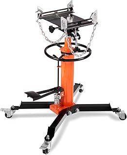 VEVOR Transmission Jack, 1322 LBS Hydraulic Telescoping Transmission Jack, 32"-67" High Lift Floor Jack Stand with Foot Pedal, 360° Swivel Wheel, Hydraulic Transmission Jack Garage/Shop Lift Hoist