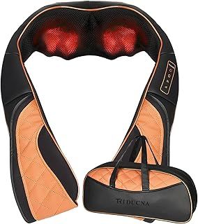 Shiatsu Neck and Shoulder Massager with Heat, 3 Speed Settings, Electric 3D Deep Tissue Kneading Massage Pillow for Back, Leg, Full Body Muscle Relaxation at Home and Office - Carry Bag Included