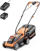 LawnMaster MX 24V 32cm Cordless Lawn Mower with 4.0Ah Battery and Fast Charger. With cut height adjust, rear roller and edging combs. For small lawns up to 150m2. Supplied with spare 32cm blade.