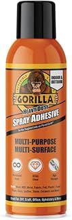 Gorilla Heavy Duty Spray Adhesive, 400ml – Fast Drying, High Strength Mist Spray that Dries Clear | Permanently Bonds Wood, Metal, Fabric, Glass, Leather, Stone, Ceramics & More