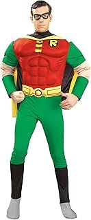 Rubie's Official DC Comic Robin Muscle Chest Deluxe Mens Costume, Batman Movie Character, Adult Fancy Dress