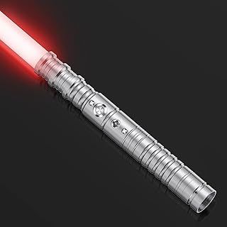 Lischwert Lightsaber, RGB 7 Colors 3 Modle Voices Light Saber, Smooth Swing & Fight Sound Effects,Gift Party Favors&Kids Fancy Dress(63cm-Sliver)