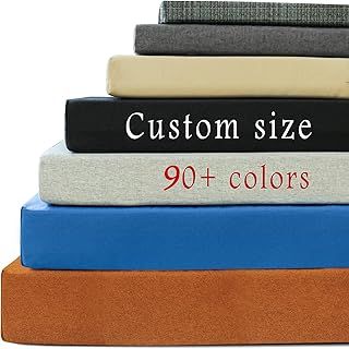 ROFIELTY Custom Bench Cushion,Bench Cushion Indoor,90+ Colours Window Seat Cushion 70D High Resilience Foam Garden Furniture Cushions Double Piping Bench Cushions