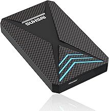 SUHSAI 500GB Gaming External Hard Drive With RGB Light USB 3.0 Portable Hard drive for Data Storage/Backup Memory Expansion HDD2.5 Hard Disk For PC Laptop Mac Smartphones PS4 PS5 Games Drive