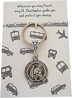 St. Christopher Protection Keyring Wish Charm - Perfect for Gifts Made in the UK