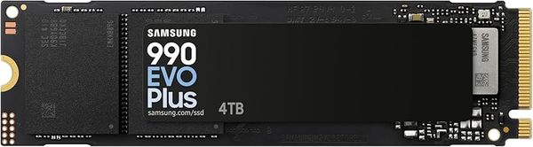 Samsung 990 EVO Plus, 4TB, PCIe 4.0 x4 / 5.0 x2, NVMe2.0 (up to 7250 MB/s), NVMe M.2 (2280), Internal Solid State Drive (SSD), MZ-V9S4T0BW