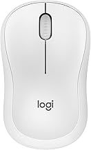 Logitech M240 Silent Bluetooth Mouse, Wireless, Compact, Portable, Smooth Tracking, 18-Month Battery, for Windows, macOS, ChromeOS, Compatible with PC, Mac, Laptop, Tablets - White