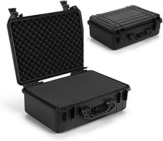 Waterproof Hard Case, Protective Camera Case with Customized Foam, Portable Outdoor Tool Box for Electronics, Drones,Cameras and Firearms(13 Inch, 34x31x16cm)