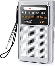Portable Radio AM/FM Battery Operated Portable Pocket Radio, Mini Radio - Best Reception and Longest Lasting. Compact Transistor Radios Player, Mono Headphone Socket