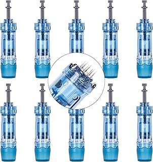 Microneedling Needles, 10 Pcs 12 Pin Replacement Needle Cartridges for Dr.Pen M8S/A8S/A9, 10 Pcs/Pack, 3 Slots Design