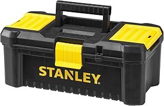 Stanley STST1-75514 "Essential" 12.5" Toolbox with Plastic Latches, Black/Yellow