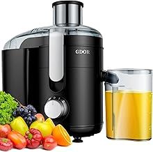 GDOR Juicer, 600W Juicer Machines with Large 65mm Feed Chute for Fruit and Vegetable, Easy to Clean Centrifugal Juicers, Dual Speeds Juicers Compact Juice Extractor Anti-Drip Include Cleaning Brush