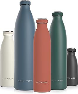 Stainless Steel Insulated Water Bottle 350ml, 500ml, 750ml, 1L, 1 5 Liter | Insulated Thermo Flask for Hot and Cold Beverages | Leakproof Drinking Bottle (Brick Red, 750ml)