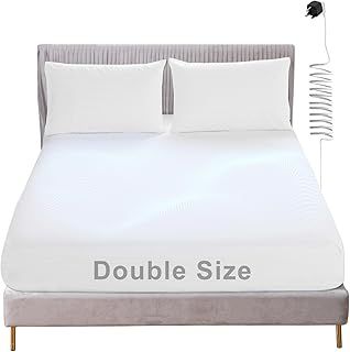 Grounding Fitted Sheet, Earthing Sheets Double Size with 15ft UK Cord, Grounding Bed Sheet with 5% Silver Fiber & 95% Organic Cotton for Improving Sleep, Better Working (135x195cm)