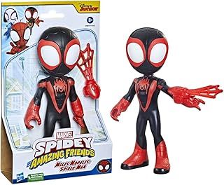SPIDEY AND HIS AMAZING FRIENDS Hasbro Marvel Supersized Miles Morales: Spider-Man Action Figure, Preschool Toy for Age 3 and Up,Other toys, Multicolor