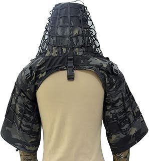 ROCOTACTICAL Sniper Ghillie Suit Foundation, Ripstop, Ghillie Viper Hood, Camouflage Sniper Coat