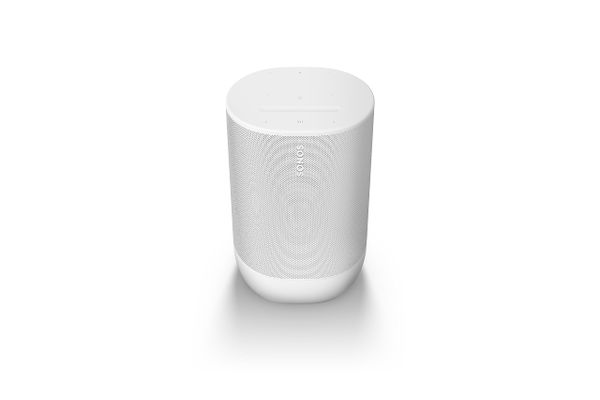 Sonos Move 2 | Wireless Portable Speaker with WiFi, Bluetooth, compatible with Amazon Alexa, 24-Hour Battery Life, Wireless Charging Base - White