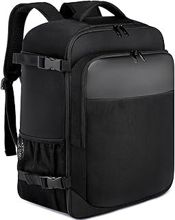 Cabin Bags 40x20x25 for Ryanair UnderSeat 20L Small Travel Hand Luggage Backpack Flight Bag Carry On Backpack Airplane Backpack Cabin Size Rucksack with USB Charging Port Fit 14 Inch Laptop,Black